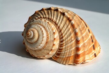 Obraz premium Isolated Seashell for Decorative Elements in Coastal Decor, Beach Theme, and Natural Aesthetics - Perfect for Home Decoration and Craft Projects