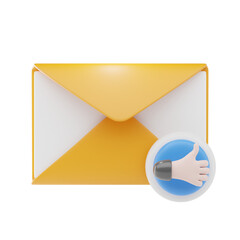 appreciation email 3d icon and illustration