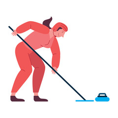 biathlete in curling competition