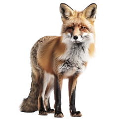 Fototapeta premium A fox isolated on a transparent background