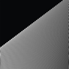 Black and white stripes curve line pattern vector image