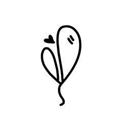 black and white hearts