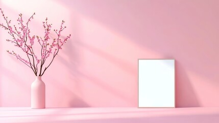 Obraz premium Muttertag Greetings Card with German Text and Pink Peonies on Apricot Background - Top View