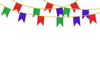 Hanging Flag Corner Border Frame Background