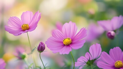 Cosmos flowers in the garden, Cosmos flowers blooming in the garden