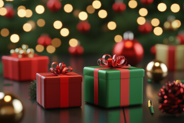 christmas tree with gifts