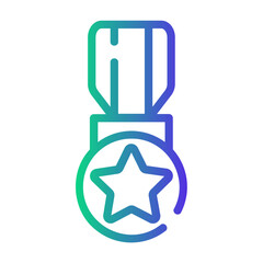 medal Line Gradient Icon