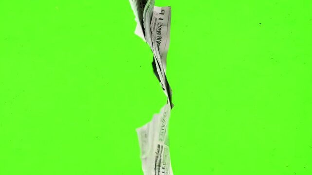 Money Falling: Green Screen Footage 