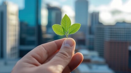 Happy new year 2025 embracing growth and renewal in the cityscape with nature's touch