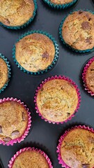 Banana Muffins in tray