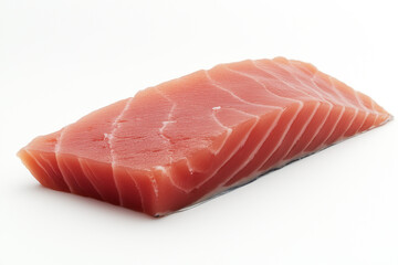 Fresh raw salmon fillet isolated on a white background