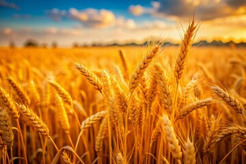 Golden wheat field, a minimalist study in softness and light.
