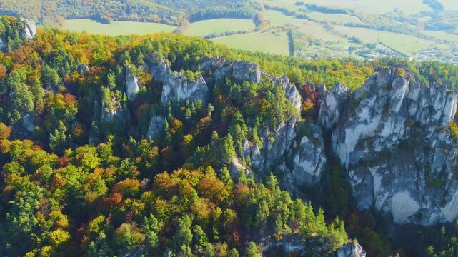 Aerial View of Sulovske Skaly, Slovakia &ndash; Rocks, Forest, and Drone Footage