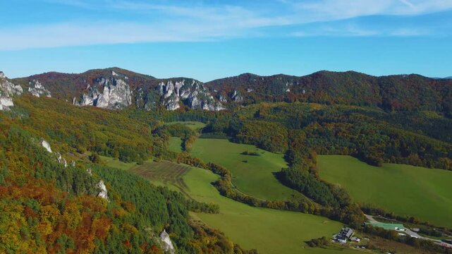 Aerial View of Sulovske Skaly, Slovakia &ndash; Rocks, Forest, and Drone Footage