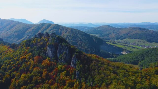 Aerial View of Sulovske Skaly, Slovakia &ndash; Rocks, Forest, and Drone Footage