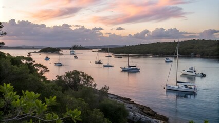 Fototapeta premium Serene Bay at Dusk