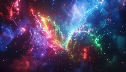 Cosmic Nebula with Glowing Colors.