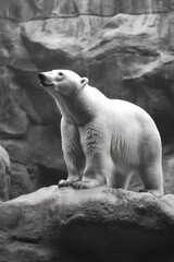 Obraz premium Polar bear on rock