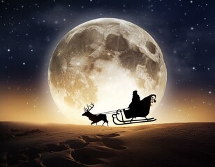 Naklejka premium Santa’s Magical Ride