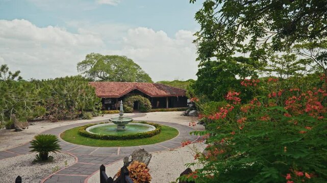 Panoramic view of the Hacienda el Viejo Wetlands in Guanacaste in Costa Rica.