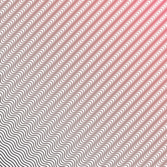 Red stripes wave seamless pattern abstract vector image