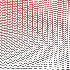 Red stripes wave seamless pattern abstract vector image