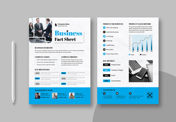 Business Fact Sheet Template Layout