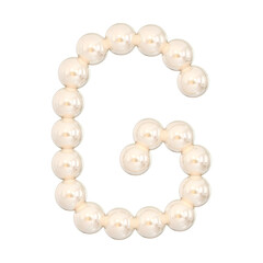 3D G Pearl Font with Elegant Glossy Design