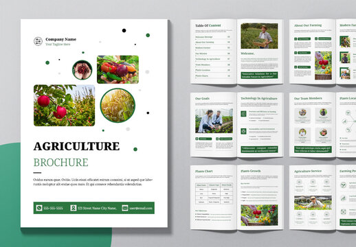 Creative Agriculture Brochure Template Layout