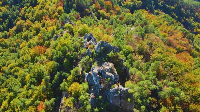 Aerial View of Sulovske Skaly, Slovakia &ndash; Rocks, Forest, and Drone Footage