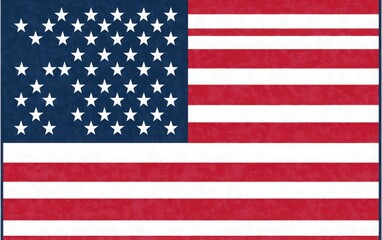 Fototapeta premium A detailed, high-resolution American flag background with a transparent white space for text on the right side. 