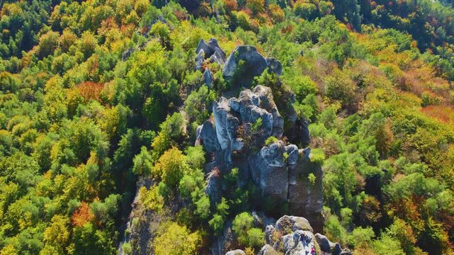 Aerial View of Sulovske Skaly, Slovakia &ndash; Rocks, Forest, and Drone Footage