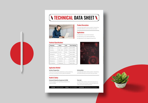 Technical Data Sheet Template Layout