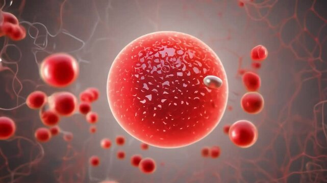 The Miracle of Life: A captivating microscopic view of a human egg, surrounded by sperm cells, symbolizing the profound journey from conception to life. A powerful image for fertility, science.