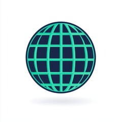 Explore the modern logo of a globe with clean lines and solar panel design representing sustainable energy