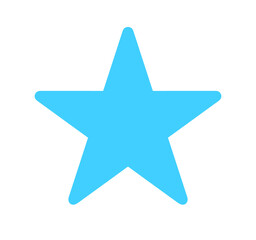 Fototapeta premium シンプルな水色の星