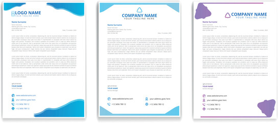 letterhead  business template social media design