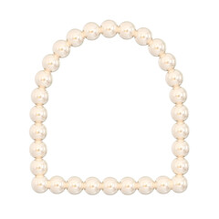3D Pearl Frame with Elegant Decorative Design