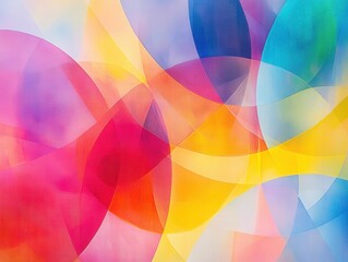 Obraz premium Vibrant abstract background with overlapping geometric shapes and gradients