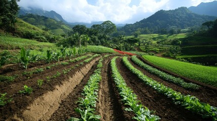 Agroforestry: Integrating trees and crops for sustainable farming practices.