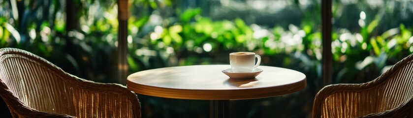Coffee Break at a Garden Cafe