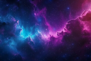 Obraz premium Acolorful space galaxy, cloud nebula, starry night cosmos, and supernova background in the field of science and astronomy.