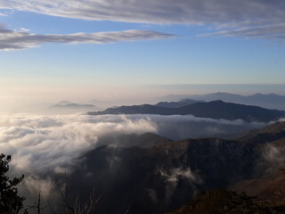 korean mountain above the clouds