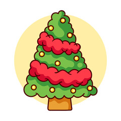 Christmas Tree with Decoration Icon