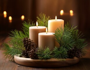 Christmas Candle Display