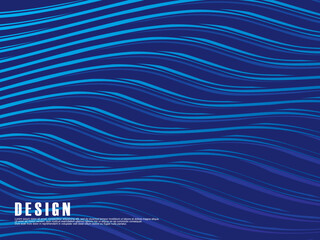 Abstract shining wave lines on blue background. Dynamic wave pattern. Modern wavy lines. Futuristic technology concept, for banners, posters, brochures, flyers, certificates, websites, etc.	