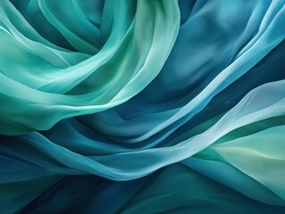 Obraz premium Abstract Blue and Green Fabric.