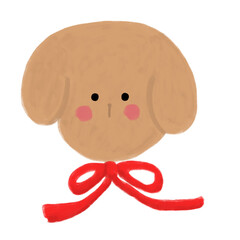 Dog Christmas cute drawing