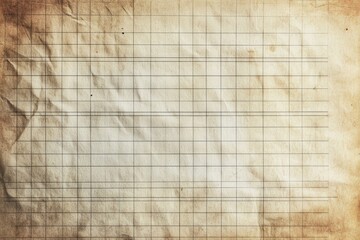 Fototapeta premium Vintage grid paper background with worn and crumpled texture