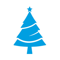 Christmas fir tree light blue